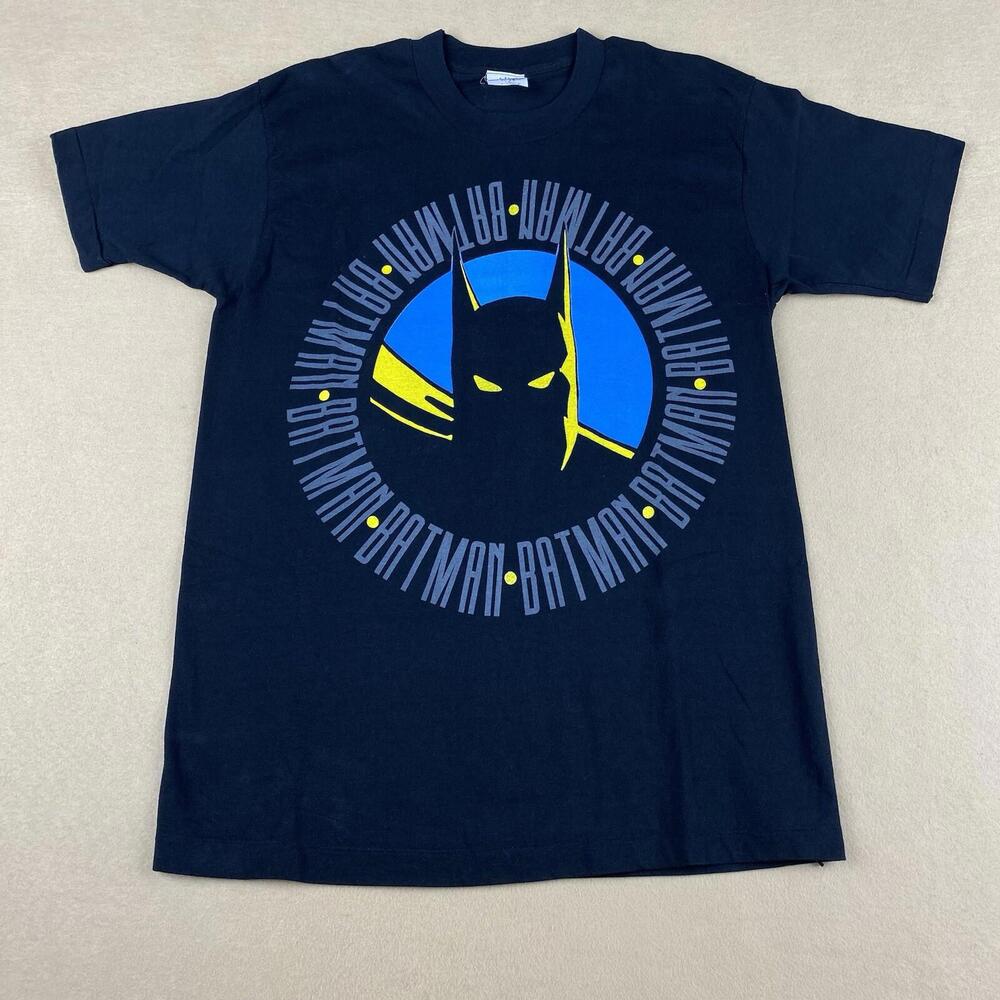 Vintage Batman United Stars of America T Shirt Single Stitch USA Mens LARGE